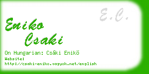 eniko csaki business card